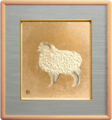 楽天市場】山内一生 小原和紙工芸 「 飛翔 」 F4 ( 4号 )【中古