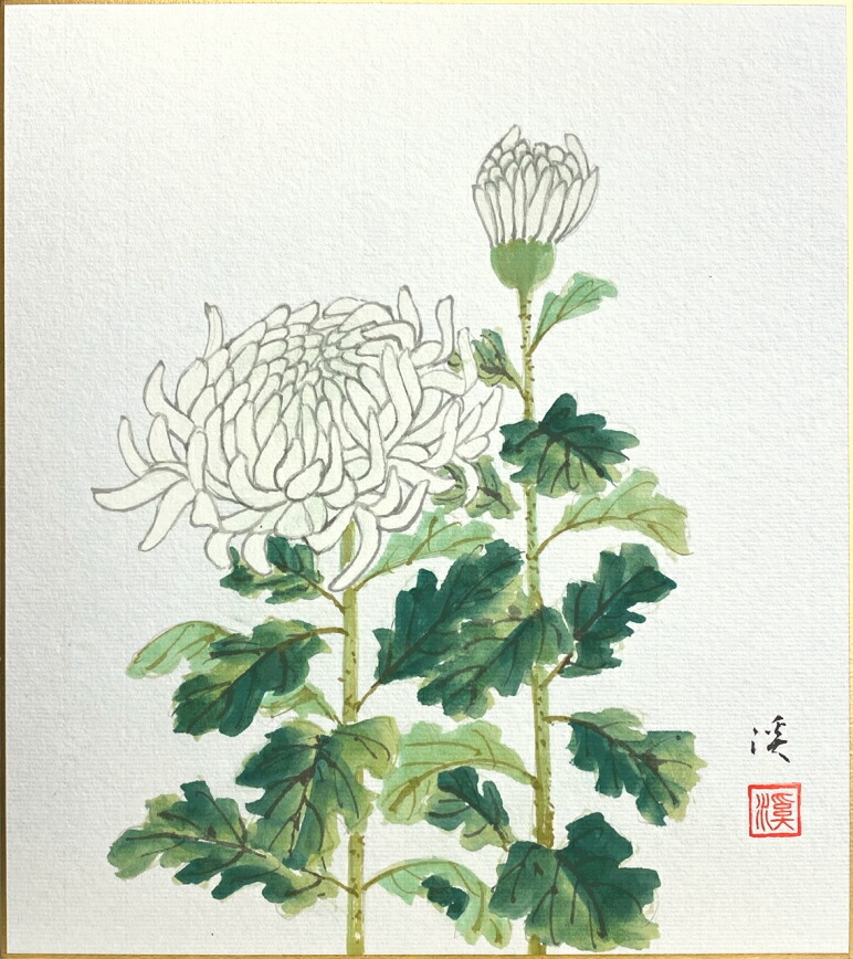 楽天市場】大野龍渓 「 羽衣 」 色紙絵 : 内田画廊