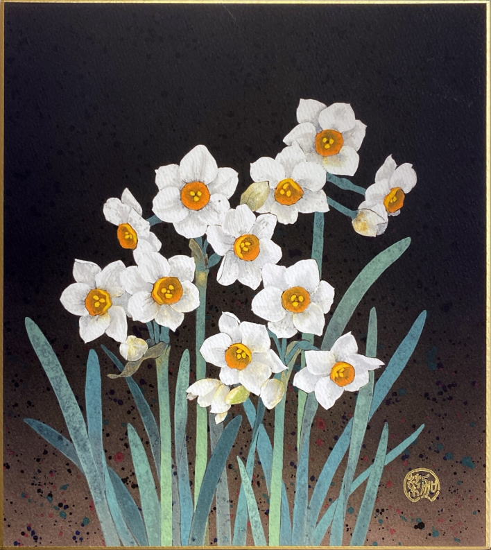 楽天市場】白木菜加 「 クリスマスローズ 」 色紙絵 : 内田画廊