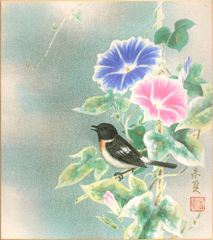 楽天市場】上村松篁 鳥花 木版画 : ギャラリーダッドアート