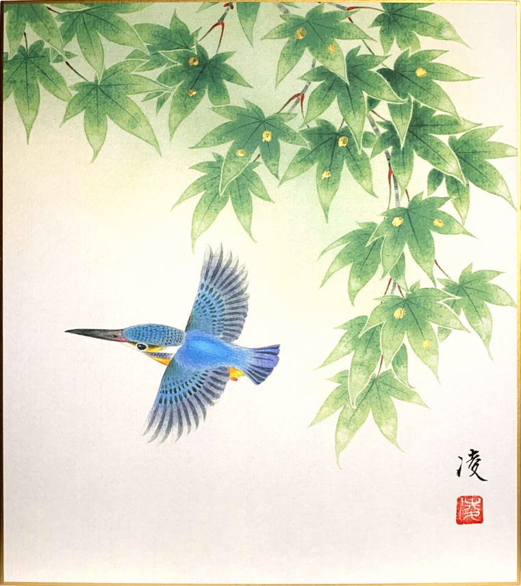 楽天市場】中谷文魚 「 秋草 」(2) 色紙絵 : 内田画廊