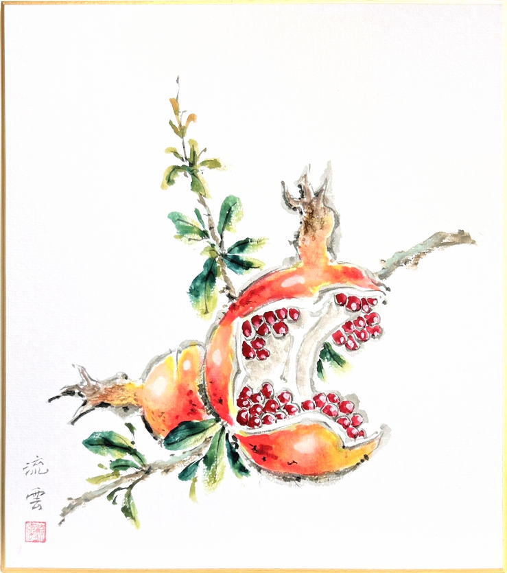 楽天市場】大野龍渓 「 羽衣 」 色紙絵 : 内田画廊