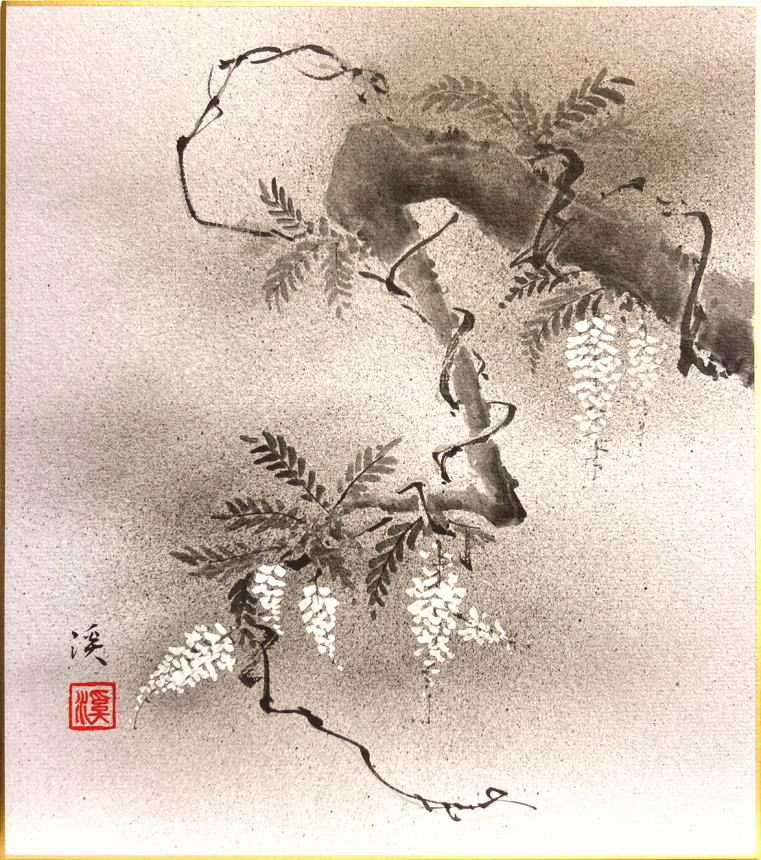 楽天市場】大野龍渓 「 羽衣 」 色紙絵 : 内田画廊