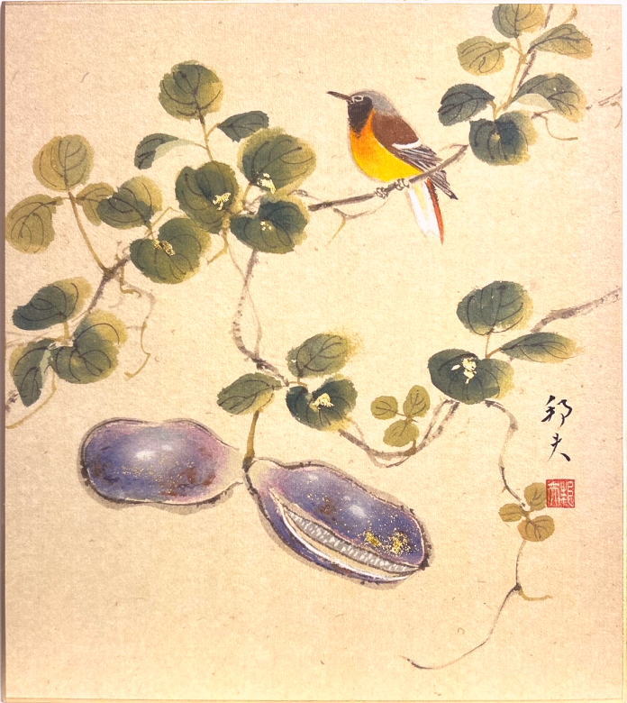 楽天市場】奥田久志 「 可愛いシマエナガ 」 色紙絵 : 内田画廊