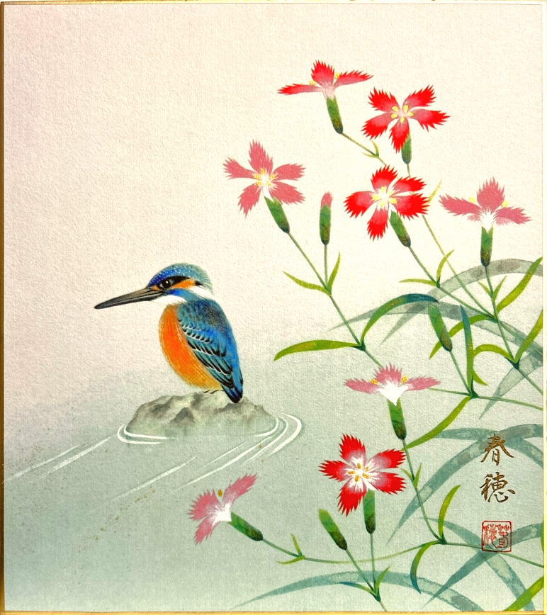 年賀の舞　小西春玲　版画 年賀の舞 小西春玲 版画