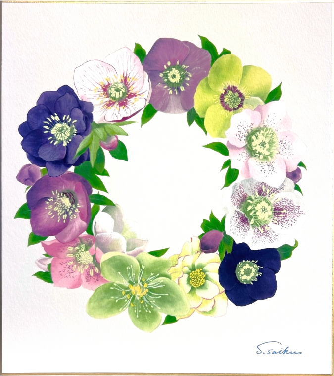 楽天市場】奥田久志 「 可愛いシマエナガ 」 色紙絵 : 内田画廊