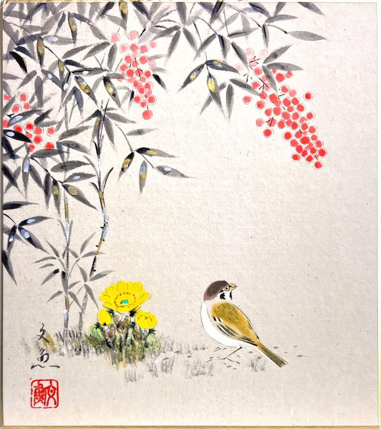 佐藤浩二画伯 日本画 薔薇