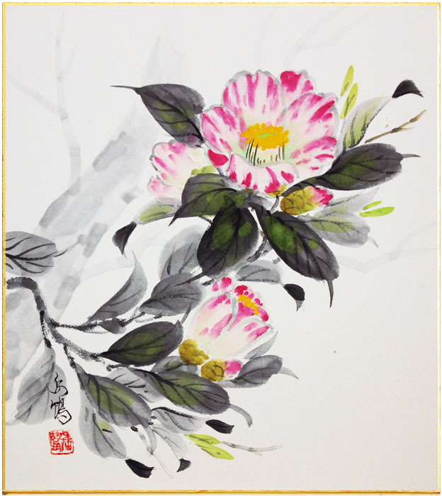 楽天市場】飯島香仙 菖蒲 日本画 肉筆 絵画 色紙 : 古都-京都 掛け軸