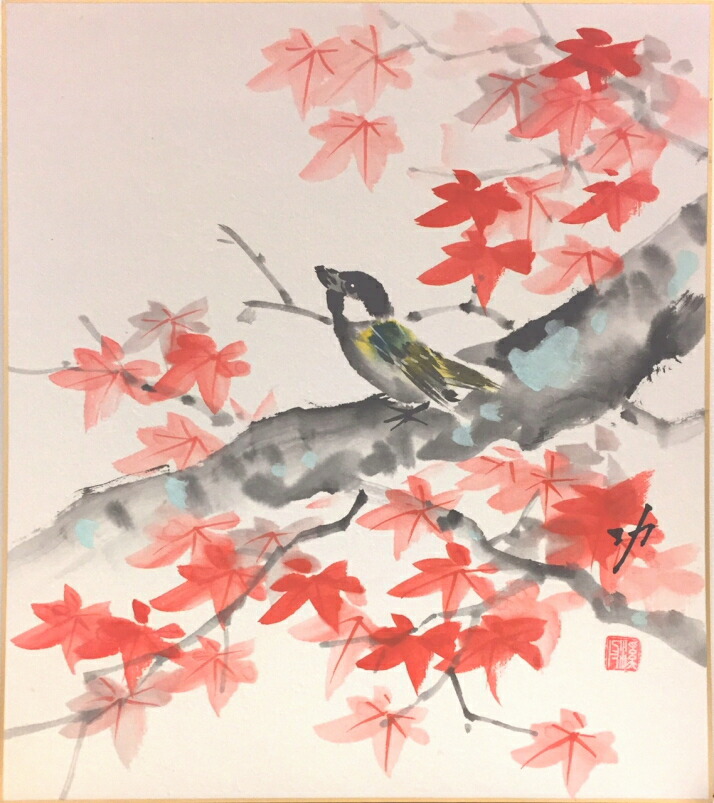 楽天市場】林 亜綜 「 紅葉 」 色紙絵 : 内田画廊