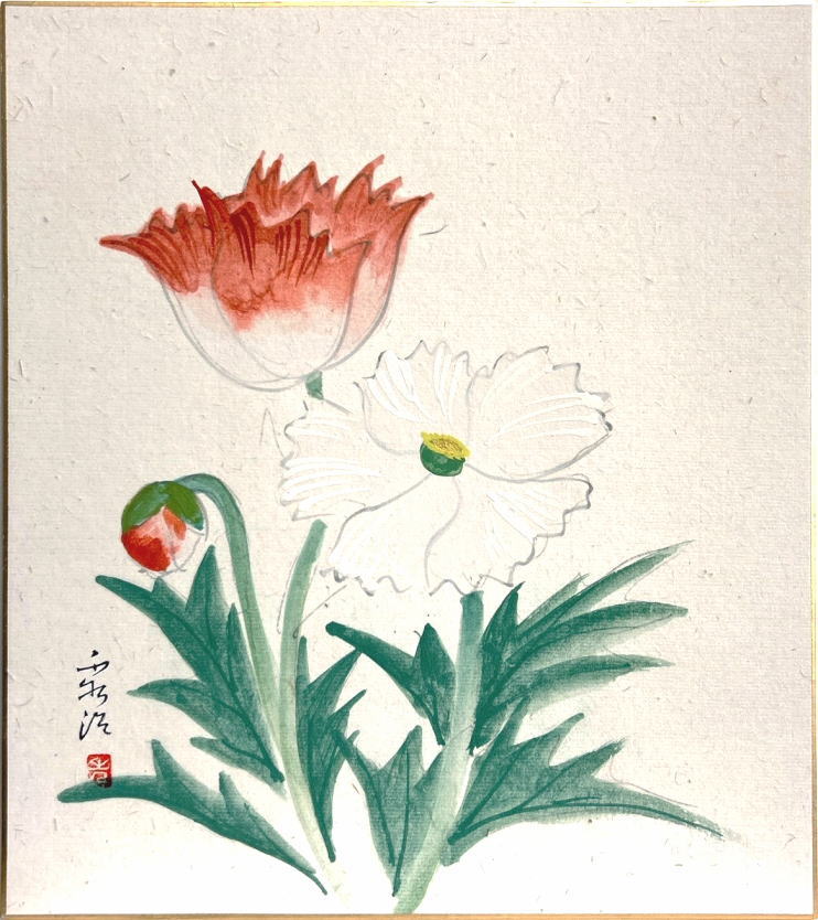 楽天市場】森 秀雄『百日紅』油絵・油彩画 SM(サムホール) : 内田画廊