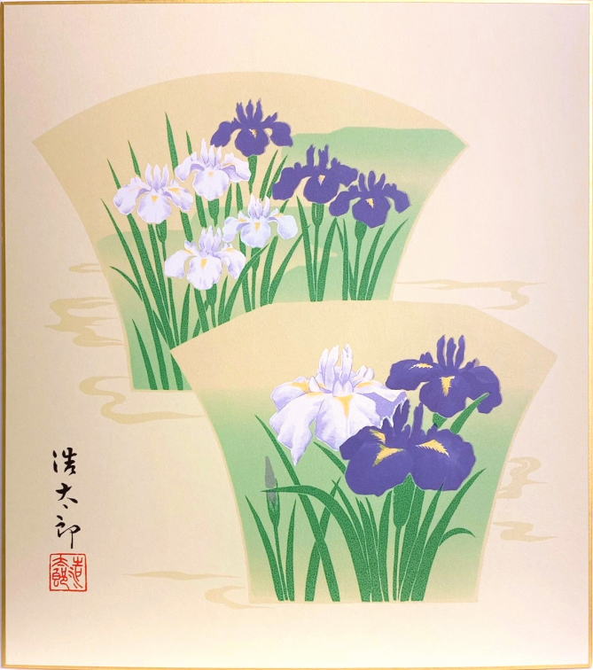 楽天市場】磯田又一郎 「踊り娘」 日本画色紙 : 小野画廊