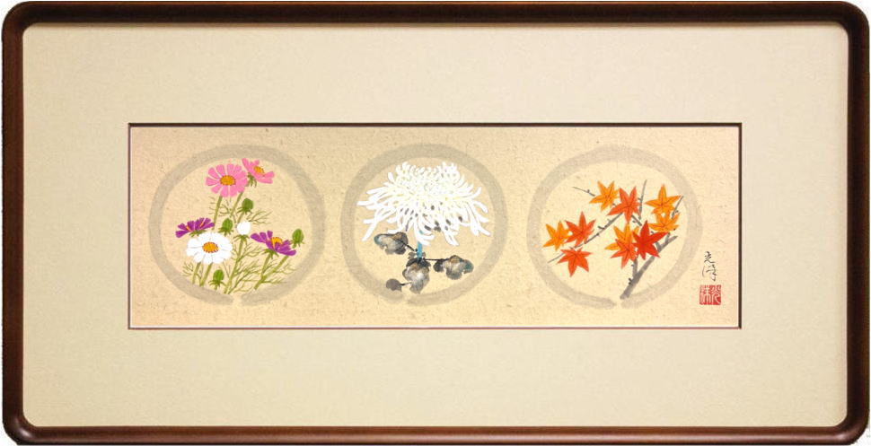 日本画　紅葉　模写 日本画 紅葉 模写 japanese-style-background-