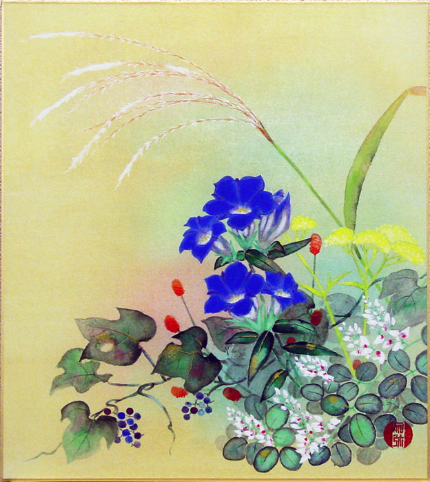 楽天市場】浅沼稲次郎 「解放」 小色紙 : 小野画廊