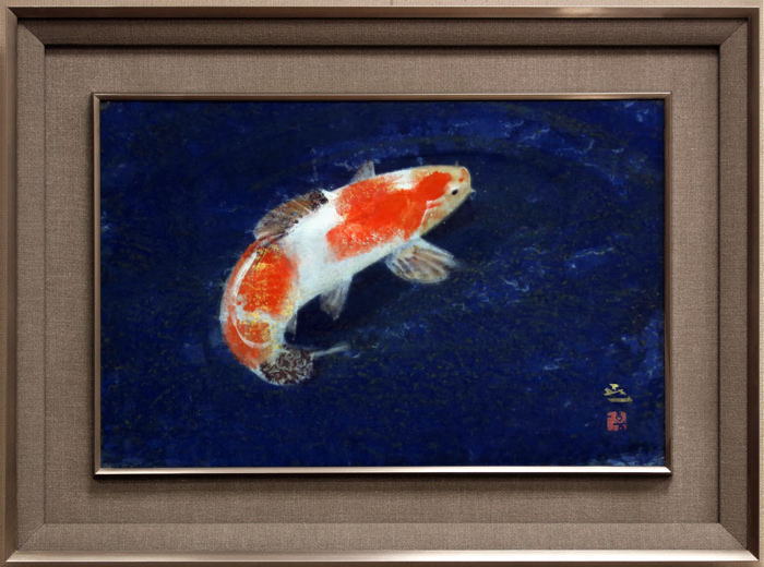楽天市場】川村憲邦『遊鯉』日本画 Ｆ１０（１０号） : 内田画廊
