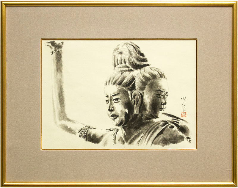 楽天市場】真椰レイ 「 帽子の女 」 水彩画 【中古】 : 内田画廊