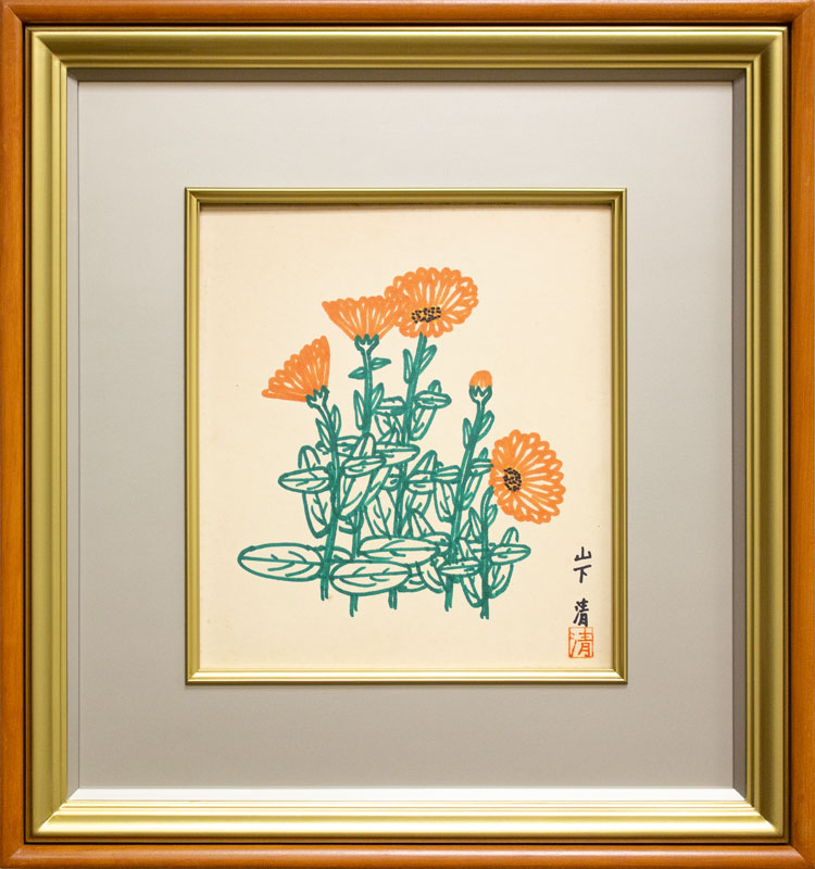 楽天市場】山下 清「 はち 」肉筆ペン画 額縁付き ( 鑑定書 付き