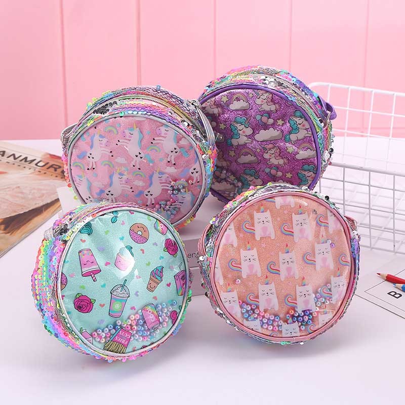 楽天市場 ユニコーン ミニバッグ 子供用 キラキラスパンコールがかわいい ポシェット カバン バック ショルダー こども キッズ ミニ お財布 小物入れ お出かけ 散歩 旅行 ギャレットストア