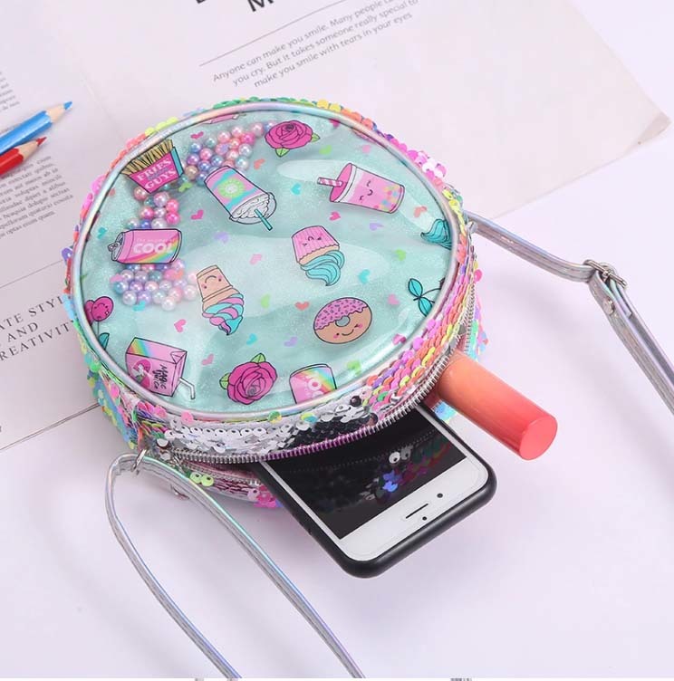 楽天市場 ユニコーン ミニバッグ 子供用 キラキラスパンコールがかわいい ポシェット カバン バック ショルダー こども キッズ ミニ お財布 小物入れ お出かけ 散歩 旅行 ギャレットストア