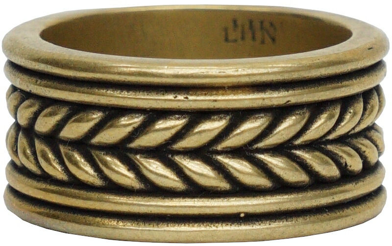 LHN Jewelry(エルエイチエヌ 宝飾品) 御手手お手伝いさん rope band 輪っか 金管楽器 亜米利加製 メンズ Brass ring
