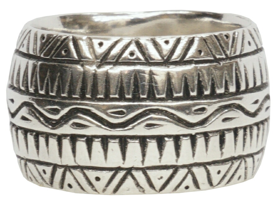 LHN Jewelry (エルエイチエヌ 宝飾品) 御手々御手伝いさん Dendera しろがね色 輪っか メンズ レディース 差し上げ物 Silver Ring