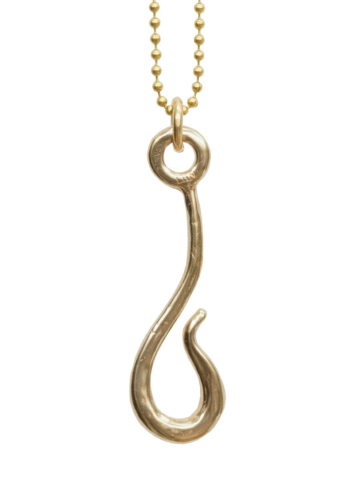 LHN Jewelry(エルエイチエヌ ジュエリー) ラージ フック ネックレス ハンドメイド メンズ ユニセックス 真鍮 Large Hook Neckless Brass ｜GARYU