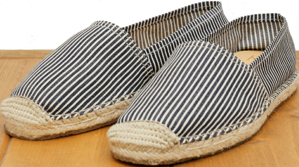 楽天市場 ダブルアールエル Rrl 本藍染め ヒッコリーストライプ エスパドリーユ メンズ Hickory Stripe Espadrille あす楽 Garyu
