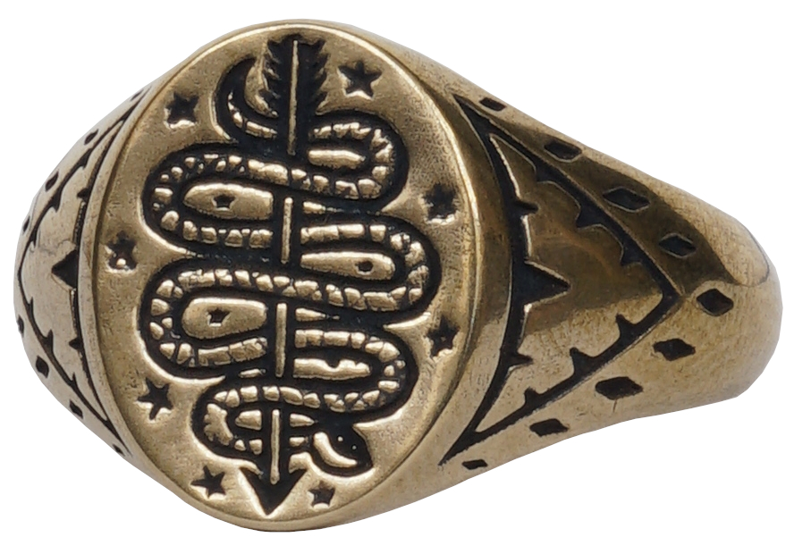 【楽天市場】LHN Jewelry(エルエイチエヌ ジュエリー) 米国製 ハンドメイド サーペント & アロー リング 真鍮製 Serpent