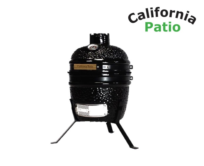 1年保証付 カリフォルニアパティオ California Patio セラミック製チャコールBBQグリル グリルカバー付き 木炭使用BBQコンロ  セラミックバーベキューコンロ 炭焼きグリル Ro mini Grill 送料 代引手数料無料 保障