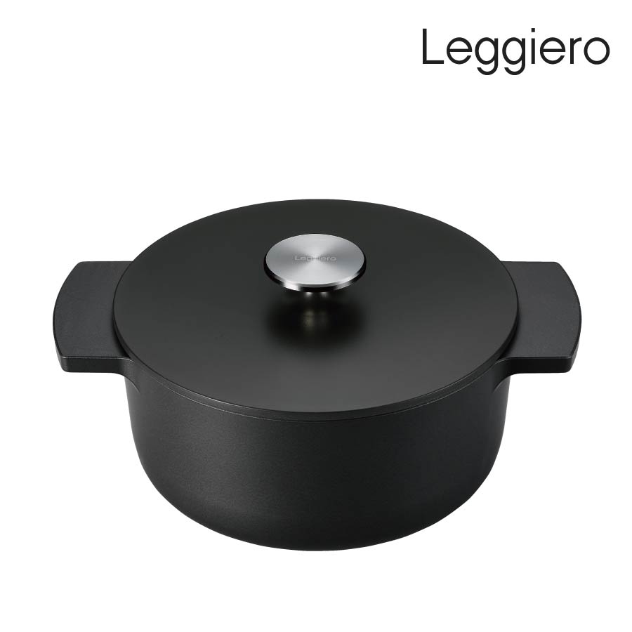 リンナイ 無水調理鍋 Leggiero(レジェロ) RBO-MN18(MB) 18cm ブラック《配送タイプS》
