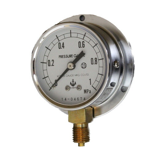 木幡計器製作所　圧力計　φ60／B型　BT　1／4　60　(0-1.0MPa) 5,380円