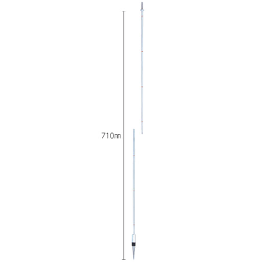 DMピンポール φ6mm プリズム高表示付 710mm 2本継 DM6-740R マイゾックス|工事資材通販 ガテンショップ