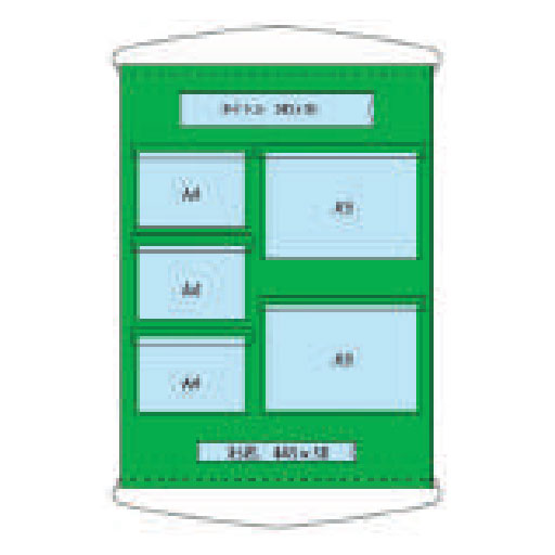 ポケット掲示板 A4×3 A3×2 PKT-A43A32|工事資材通販 ガテンショップ