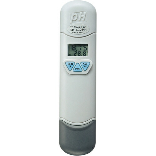 衣嚢印字機pH計 pH/熱度 SK-632PH