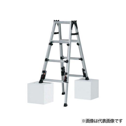 四脚アジャスト式はしご兼用脚立1.53-1.84M SCN-180A ピカコーポレイション [個人宅宅配不可]｜工事資材通販　ガテンショップ