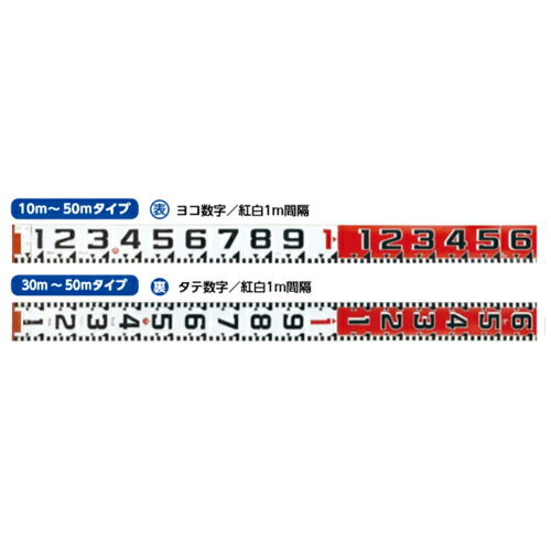 紅白ロッド120巾 50m テープのみ HK12-50T 表ヨコ1m/裏タテ1m紅白 ハイビスカス|工事資材通販 ガテンショップ