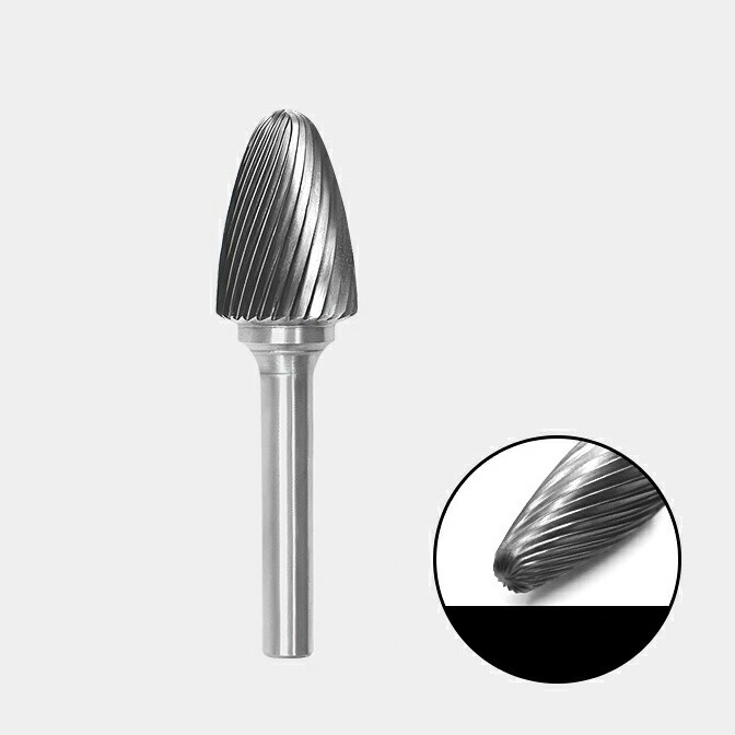弾丸型 シングルとり捨てる シャンク径 6粍 超硬 円形交差点赤ちょうちん リュータービット 超硬赤ちょうちん