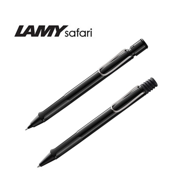 【ラッピング済】 LAMY ラミー サファリ シャイニーブラック ボールペン ペンシル セット