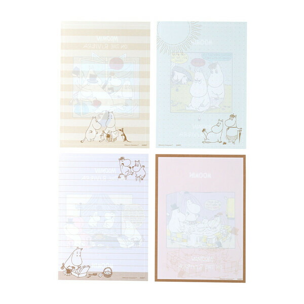 Sun-Star x Moomin A6 Memo Pad - Moomin on the Riviera
