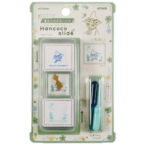 Kutsuwa x Moomin Hancoco Slide Stamp - Snufkin