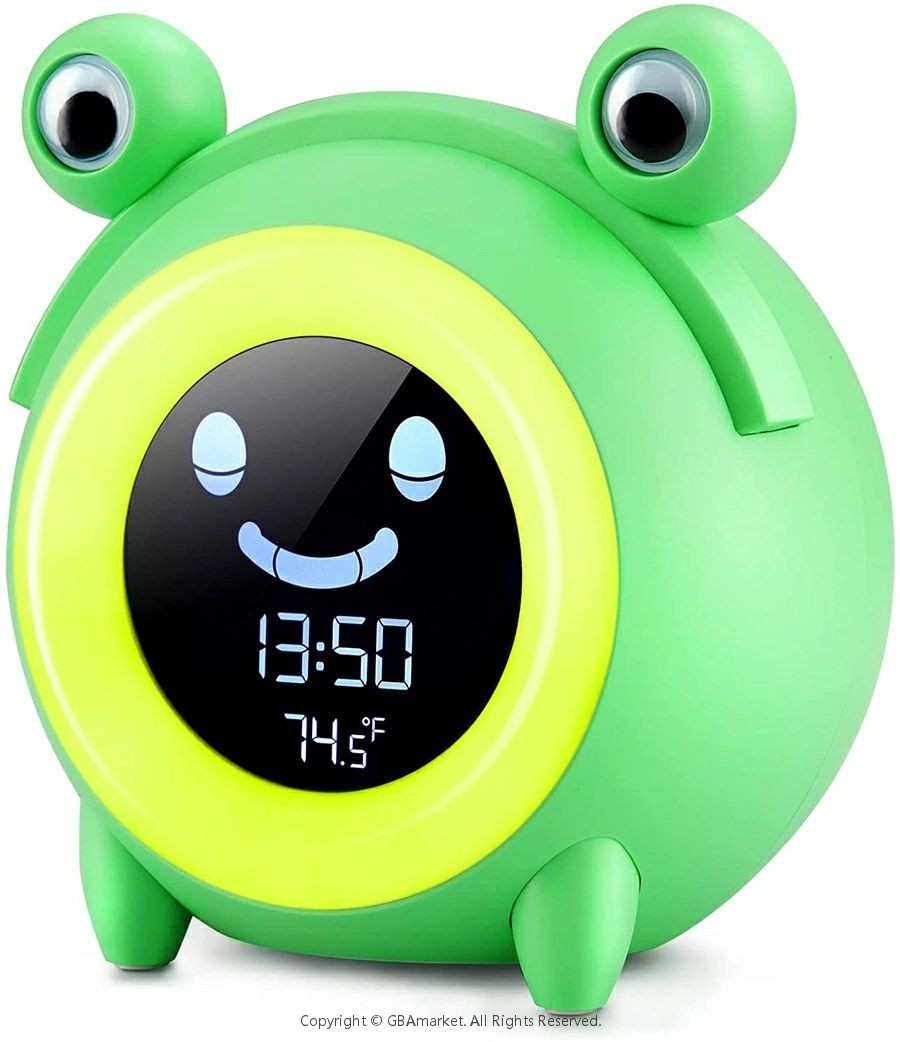 KERO CLOCK カエルのフィギュア付きデジタル時計 リズム時計 目覚し時計 ケロクロック2 歌うカエル 静かな湖畔