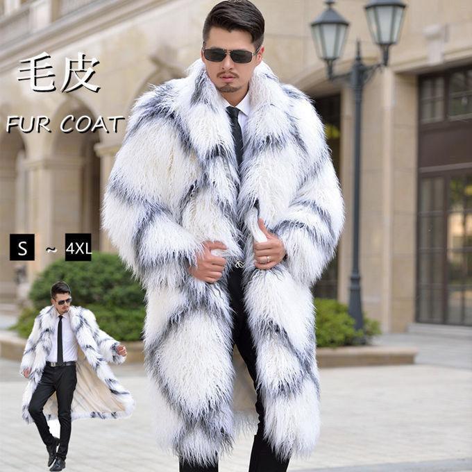 楽天市場】毛皮コート ファーコート メンズ アウター ミンク ロング