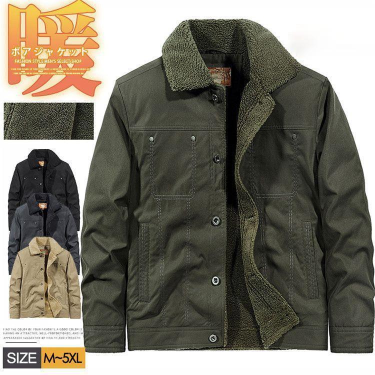 ミリタリージャケット メンズ 冬服 デッキジャケット 裏起毛 厚手ジャケット アウター 40代 50代 防寒 あったか｜GBB店
