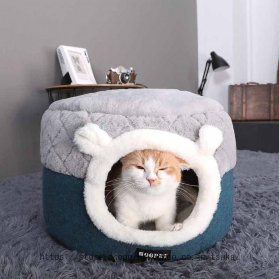 ペットベッド 猫 ベッド 冬 猫ハウス ドーム型 クッション 洗える ふわふわ 小型犬 滑り止め 可愛い 猫用ベッド ペット用品 軽量 通年/冷房/保温防寒/快適
