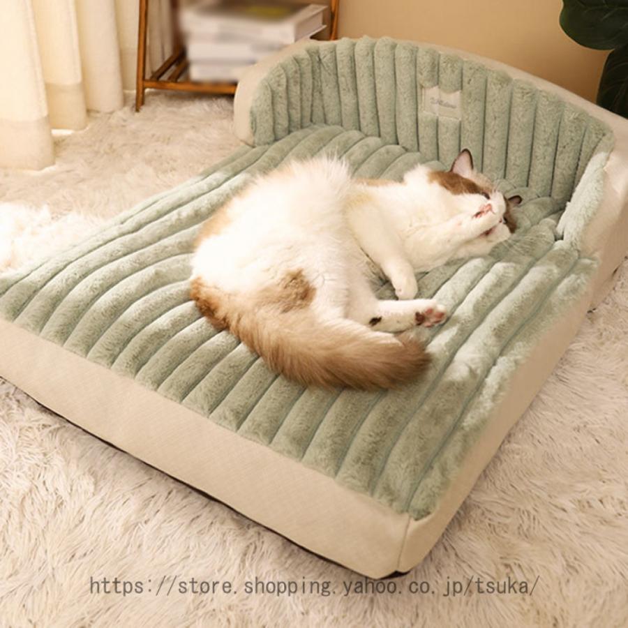 猫 ベッド 犬 ベッド ペットベッド 犬用ベット 洗える ふわふわ 大型 ネコ用 大きい スクエア型 猫クッション 滑り止め 暖かい 防寒 冷房対策 子犬 小型犬 4,908円