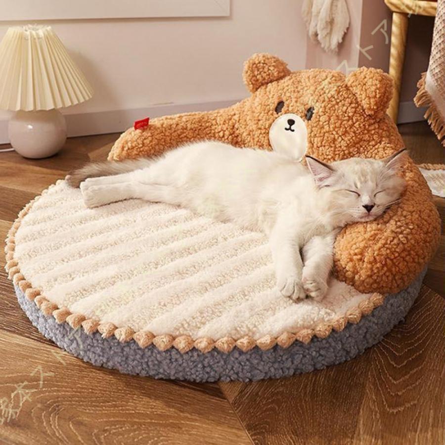 ふわふわベッド 犬 猫 ねこ クッション ペットベッド 洗える ネコベッド 犬用ベッド 猫用ベッド 猫ベット 犬ベット ペット用ベット フワフワ もこもこ ベット