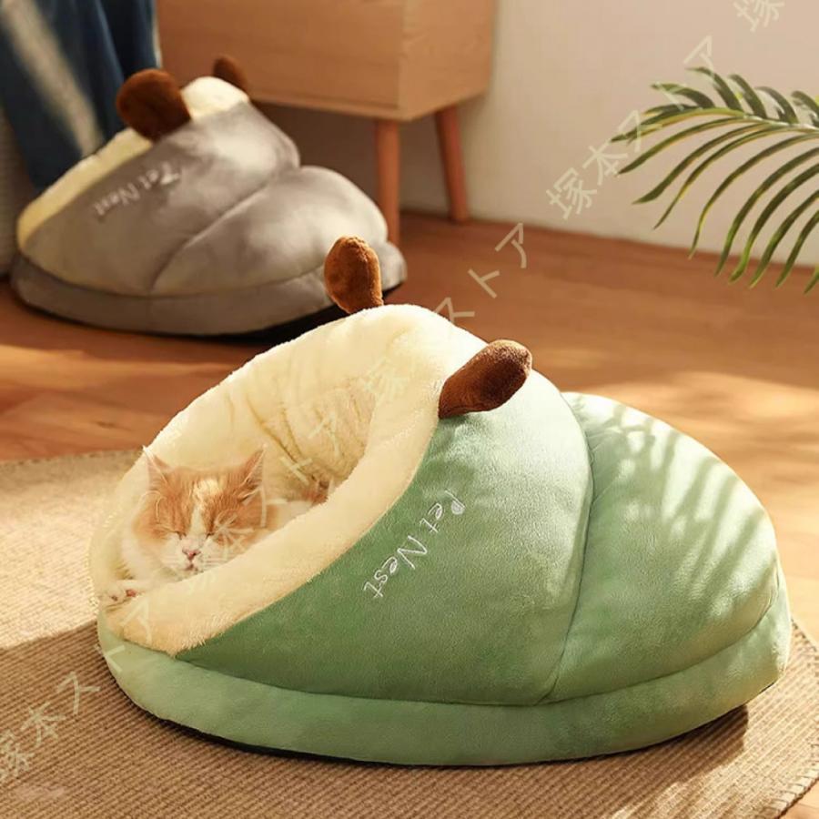 ハチミツ壺の猫ベッド キャットハウス ペットベッド 猫ベッド 猫用寝袋 猫用マット 猫用寝袋 トンネル型 可愛い 冬用 ふわふわ クッション 暖かい 寒さ対策