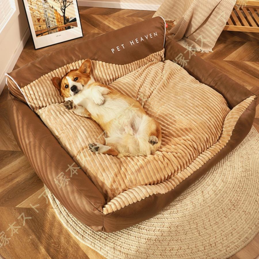 猫 臥榻 犬 臥榻 愛玩動物 臥榻 犬 座布団 もこもこ ふわふわ 好いたらしい 生あたたかい ふかふか 寝床 丸洗い可 中型犬 大型犬 上滑り打ちきり 防寒 長椅子 愛玩動物設備