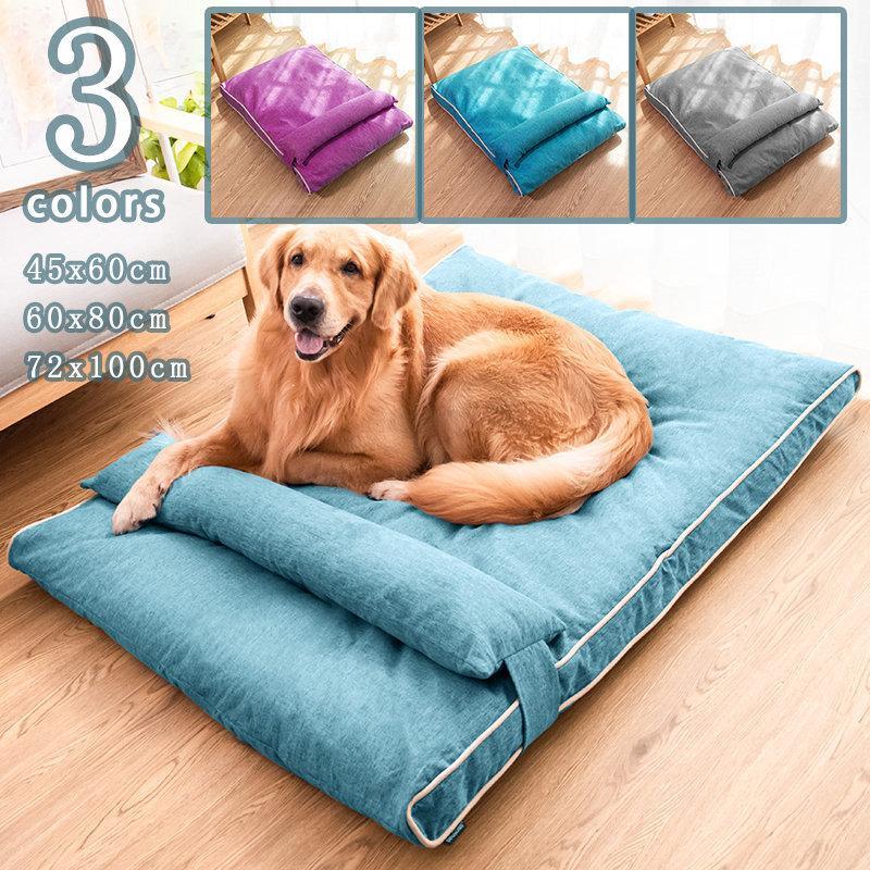 ペットベッド 冷感 犬 ベッド おしゃれ ふわふわ 洗える スクエア型 ペット用ベッド ソファー クッション 中型犬 大型犬 ワンちゃん 犬用