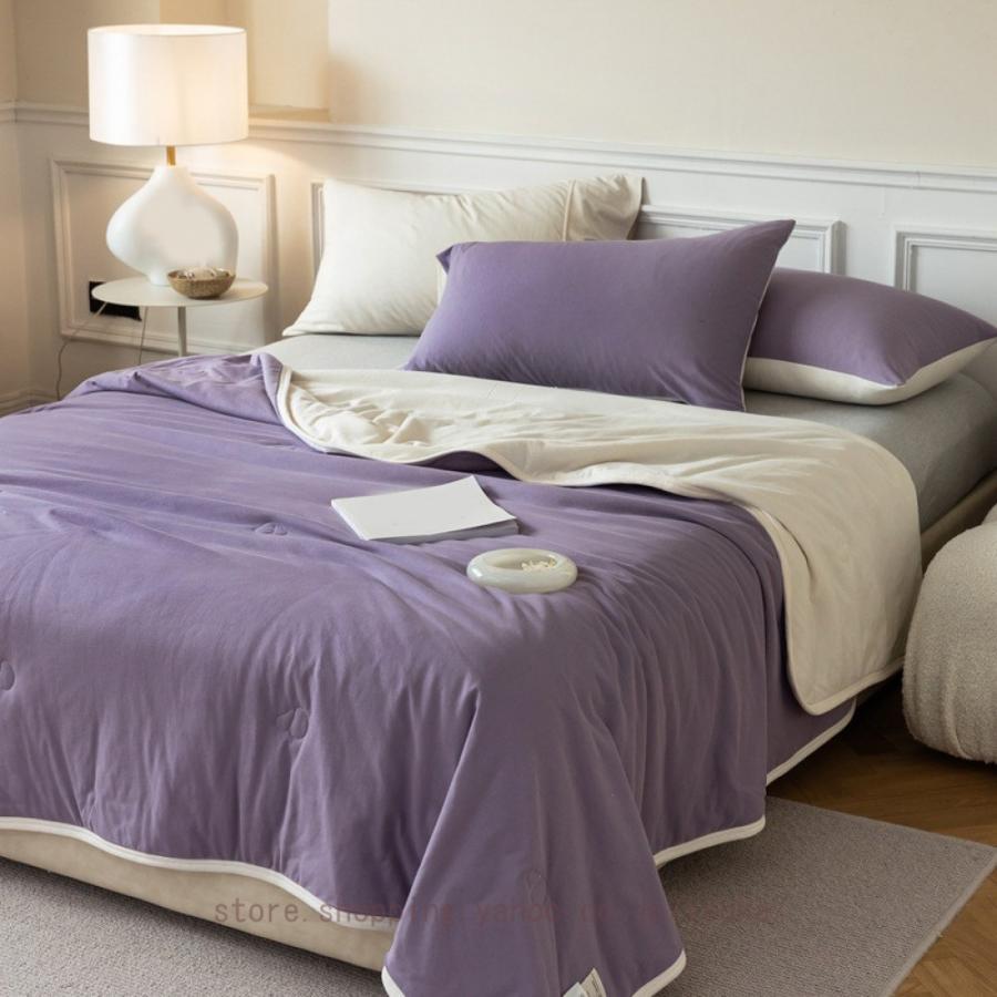 夏布団 キルトケット 夏用 冷感 ブランケット 速乾 肌布団 モダン ウォッシャブル 肌掛け カジュアル 夏掛け布団 掛け布団 無地 シングル ダブル 肌掛けふとん
