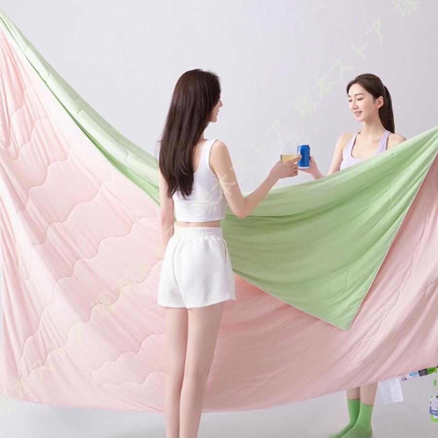 掛けぶとん 冷感 夏用かけ布団 肌掛け布団 乾きやすい 柔らかい肌触り 夏ふとん 夏掛け布団 掛けふとん 吸湿速乾 抗菌防臭 キルトケット 楽に洗える 肌布団